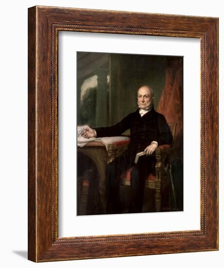 American History Painting of President John Quincy Adams-Stocktrek Images-Framed Art Print