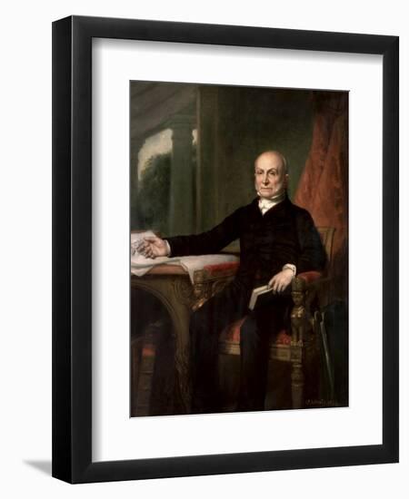 American History Painting of President John Quincy Adams-Stocktrek Images-Framed Art Print