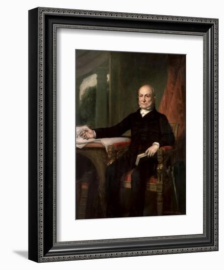 American History Painting of President John Quincy Adams-Stocktrek Images-Framed Art Print