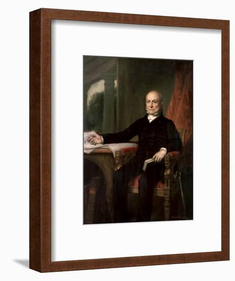 American History Painting of President John Quincy Adams-Stocktrek Images-Framed Art Print