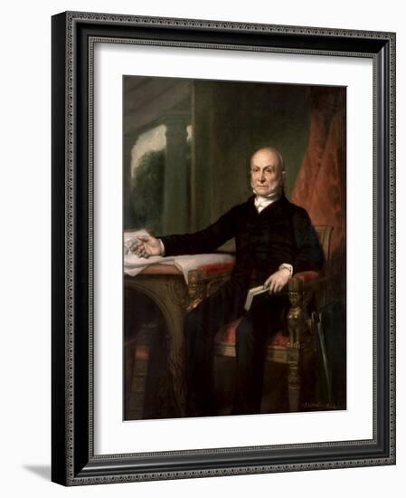 American History Painting of President John Quincy Adams-Stocktrek Images-Framed Art Print