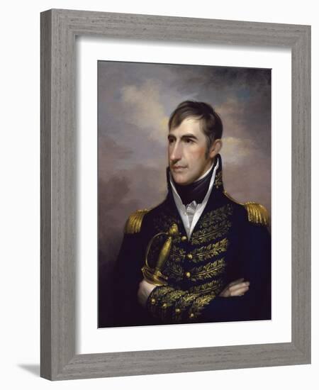 American History Painting of President William Henry Harrison-Stocktrek Images-Framed Art Print