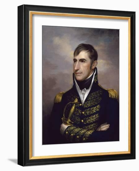 American History Painting of President William Henry Harrison-Stocktrek Images-Framed Art Print