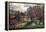 American Homestead in Spring, 1869-Currier & Ives-Framed Premier Image Canvas