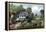 American Homestead in Summer, 1868-Currier & Ives-Framed Premier Image Canvas