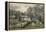 American Homestead Spring-Currier & Ives-Framed Premier Image Canvas