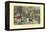 American Homestead Winter-Currier & Ives-Framed Stretched Canvas