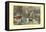 American Homestead Winter-Currier & Ives-Framed Stretched Canvas