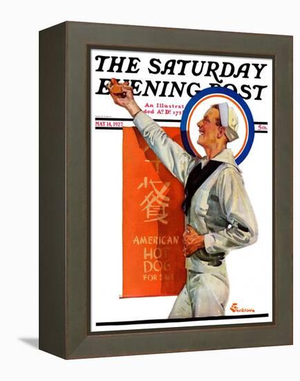 "American Hot Dogs," Saturday Evening Post Cover, May 14, 1927-Elbert Mcgran Jackson-Framed Premier Image Canvas