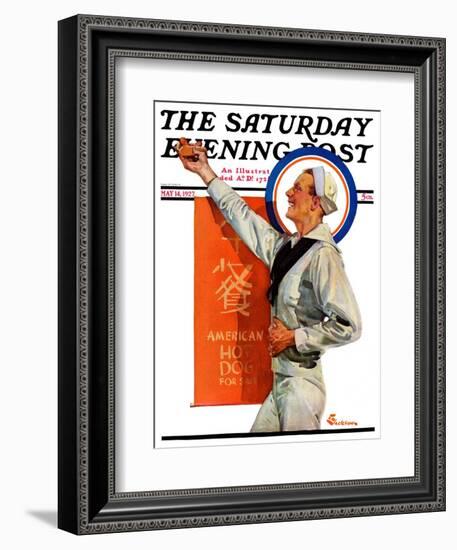 "American Hot Dogs," Saturday Evening Post Cover, May 14, 1927-Elbert Mcgran Jackson-Framed Giclee Print