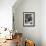 American Housewife Margaret Carson Sitting at Home with Her Husband and Son-Nina Leen-Framed Photographic Print displayed on a wall