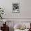 American Housewife Margaret Carson Sitting at Home with Her Husband and Son-Nina Leen-Framed Photographic Print displayed on a wall