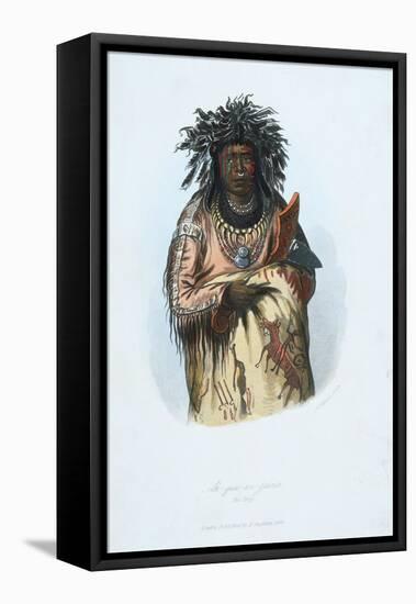 American Indian Engraving-J. Harris-Framed Premier Image Canvas
