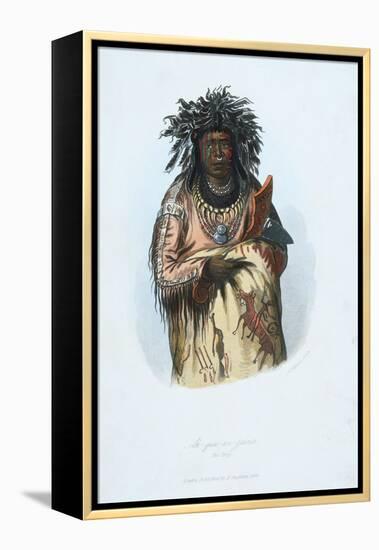 American Indian Engraving-J. Harris-Framed Premier Image Canvas