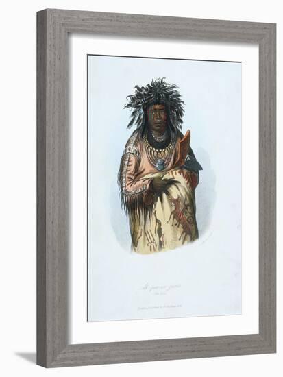 American Indian Engraving-J. Harris-Framed Giclee Print