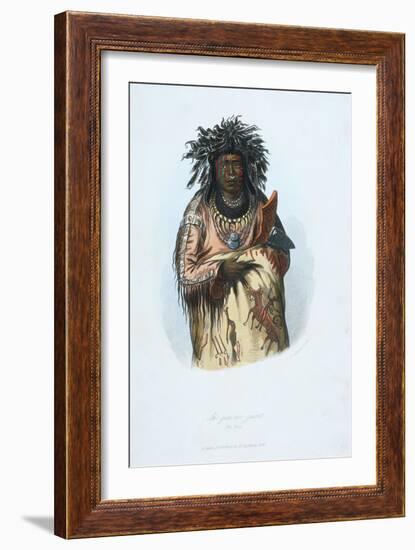 American Indian Engraving-J. Harris-Framed Giclee Print