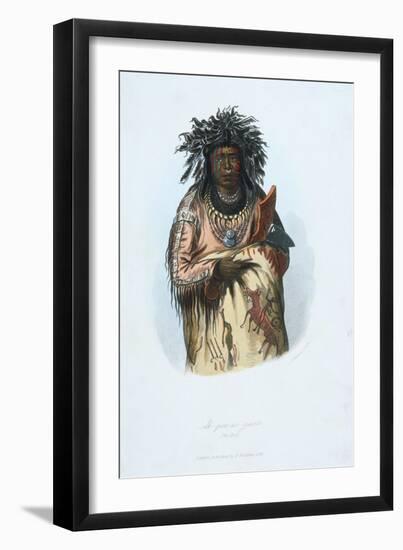 American Indian Engraving-J. Harris-Framed Giclee Print