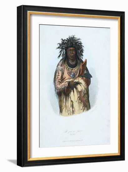 American Indian Engraving-J. Harris-Framed Giclee Print