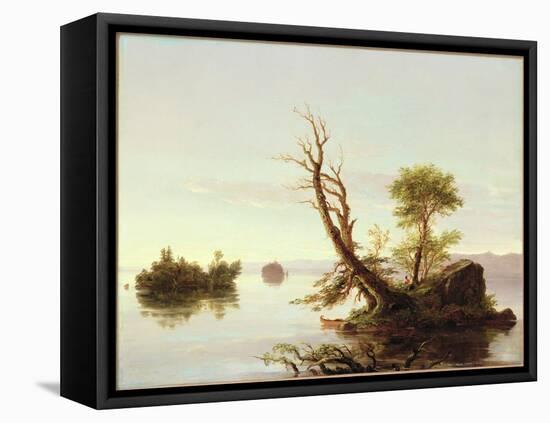 American Lake Scene, 1844-Thomas Cole-Framed Premier Image Canvas