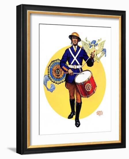 "American Legion Drummer,"October 7, 1933-Edgar Franklin Wittmack-Framed Giclee Print