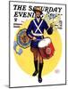 "American Legion Drummer," Saturday Evening Post Cover, October 7, 1933-Edgar Franklin Wittmack-Mounted Giclee Print