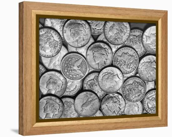 American "Liberty" Silver Dollars-Bettmann-Framed Premier Image Canvas