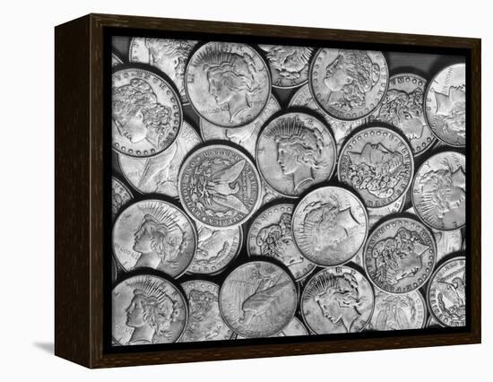 American "Liberty" Silver Dollars-Bettmann-Framed Premier Image Canvas