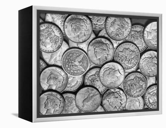 American "Liberty" Silver Dollars-Bettmann-Framed Premier Image Canvas