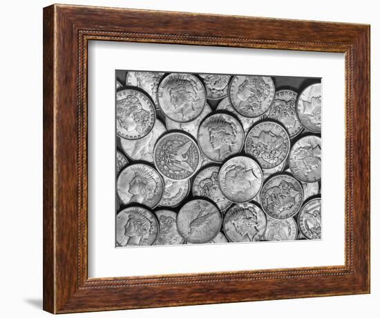 American "Liberty" Silver Dollars-Bettmann-Framed Photographic Print