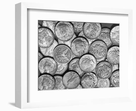 American "Liberty" Silver Dollars-Bettmann-Framed Photographic Print