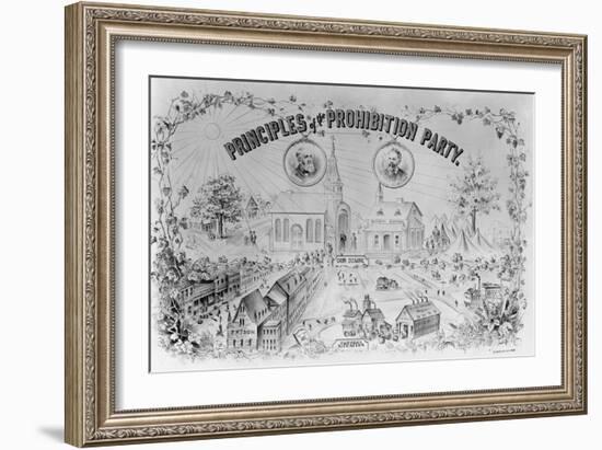 American Lithograph "Principles of the Prohibition Party"-null-Framed Giclee Print