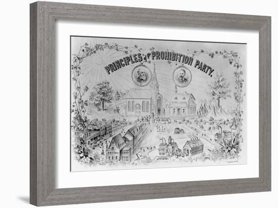 American Lithograph "Principles of the Prohibition Party"-null-Framed Giclee Print