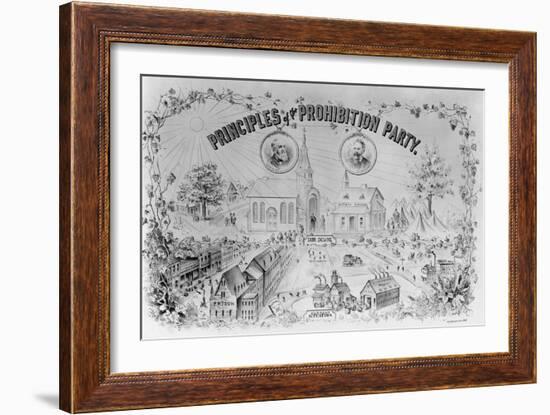 American Lithograph "Principles of the Prohibition Party"-null-Framed Giclee Print