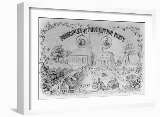American Lithograph "Principles of the Prohibition Party"-null-Framed Giclee Print