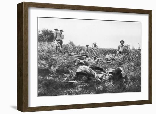 American Marines Digging Trenches, Lucy-Le-Bocage, France, 1 June, 1918-null-Framed Giclee Print