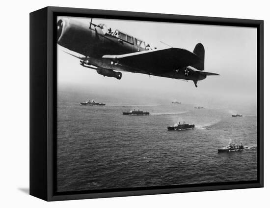 American Military Convoy in the South Atlantic Ocean-null-Framed Stretched Canvas