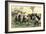 American Minutemen Fight to Hold Off the British Army at Concord Bridge, April 10, 1775-null-Framed Giclee Print