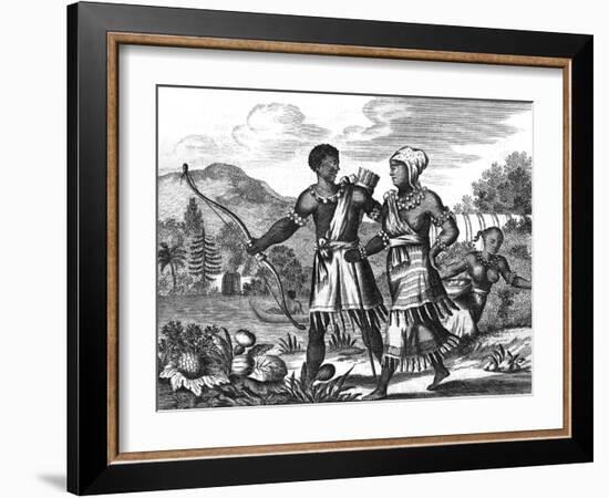 American Natives-Theodor de Bry-Framed Art Print