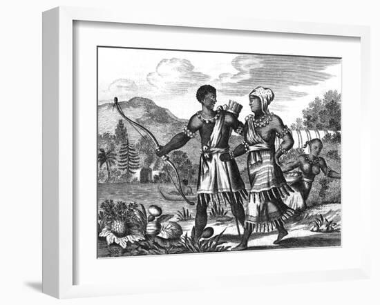 American Natives-Theodor de Bry-Framed Art Print