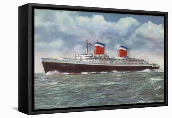 American Ocean Liner Ss United States-American School-Framed Premier Image Canvas