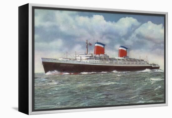 American Ocean Liner Ss United States-American School-Framed Premier Image Canvas