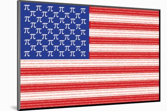 American Pi-SM Design-Mounted Art Print