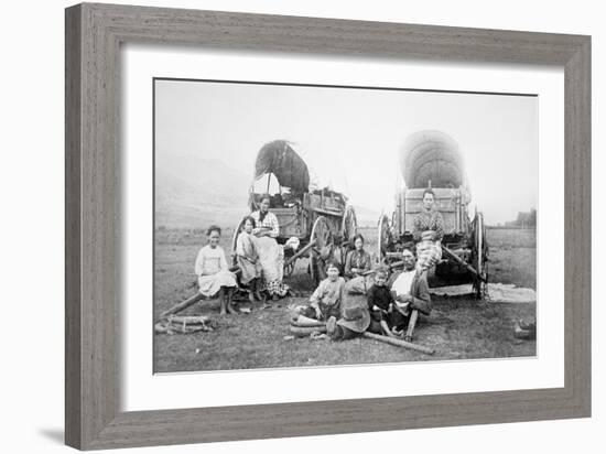 American Pioneer Family, C.1870 (B/W Photo)-American Photographer-Framed Premium Giclee Print