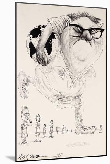 American Politics 44, Henry Kissinger, 1976-77 (drawing)-Ralph Steadman-Mounted Giclee Print