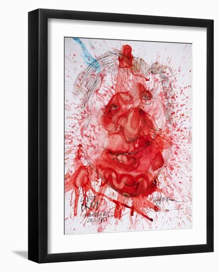 American Politics, Elliott Broidy (ink and acrylic on paper)-Ralph Steadman-Framed Giclee Print