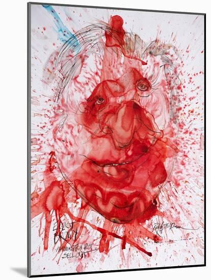 American Politics, Elliott Broidy (ink and acrylic on paper)-Ralph Steadman-Mounted Giclee Print