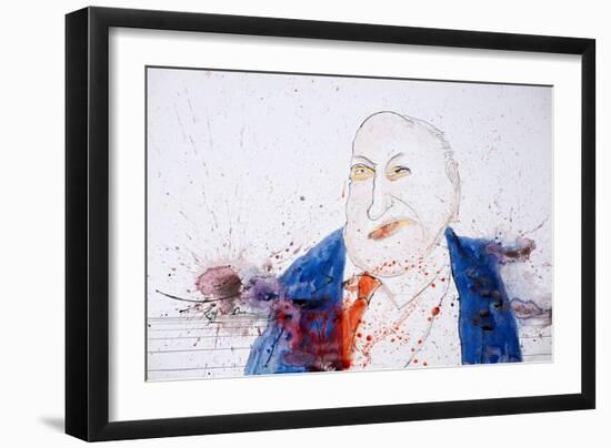 American Politics, Robert Ailes Portrait (drawing)-Ralph Steadman-Framed Giclee Print