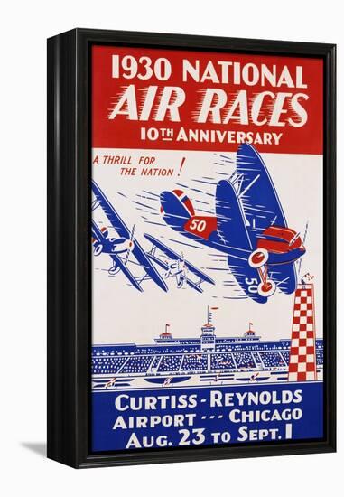 American Poster for 1930 National Air Races-null-Framed Premier Image Canvas