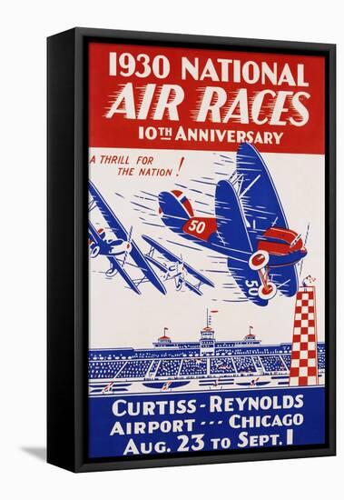 American Poster for 1930 National Air Races-null-Framed Premier Image Canvas