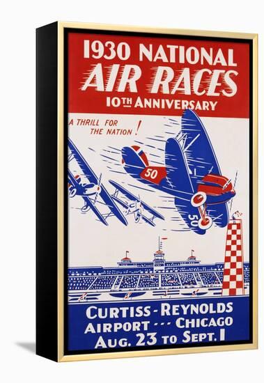 American Poster for 1930 National Air Races-null-Framed Premier Image Canvas